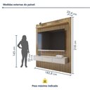 Ver imagem 7 de Painel Suspenso 182,8 Cm com Nicho Vitória 100% Mdf Cinamomo/grafite