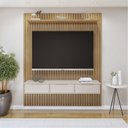 Ver imagem 1 de Painel Suspenso 182,8 Cm com Nicho Vitória 100% Mdf Cinamomo/grafite