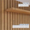 Ver imagem 3 de Painel Suspenso 182,8 Cm com Nicho Vitória 100% Mdf Cinamomo/grafite