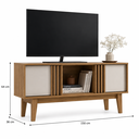 Ver imagem 6 de Rack para TV Sala de Estar 2 Portas de Correr RK2200 Naturalle/Cristalo - Decibal