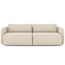 Ver imagem 3 de Sofá 3 Lugares Sala Living Orgânico 220cm Oregon K01 Veludo Bege - Lyam Decor
