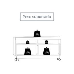 Rack para TV até 50 Polegadas Artur  - 10