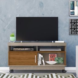 Rack para TV até 50 Polegadas 1 Porta e Rodízios Artur - 1 Rack para TV até 50 Polegadas 1 Porta e Rodízios Artur - 1