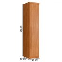 Ver imagem 3 de Guarda-roupa Solteiro Facinium 1 Porta 4 Prateleiras Cinamomo - Pnr Móveis