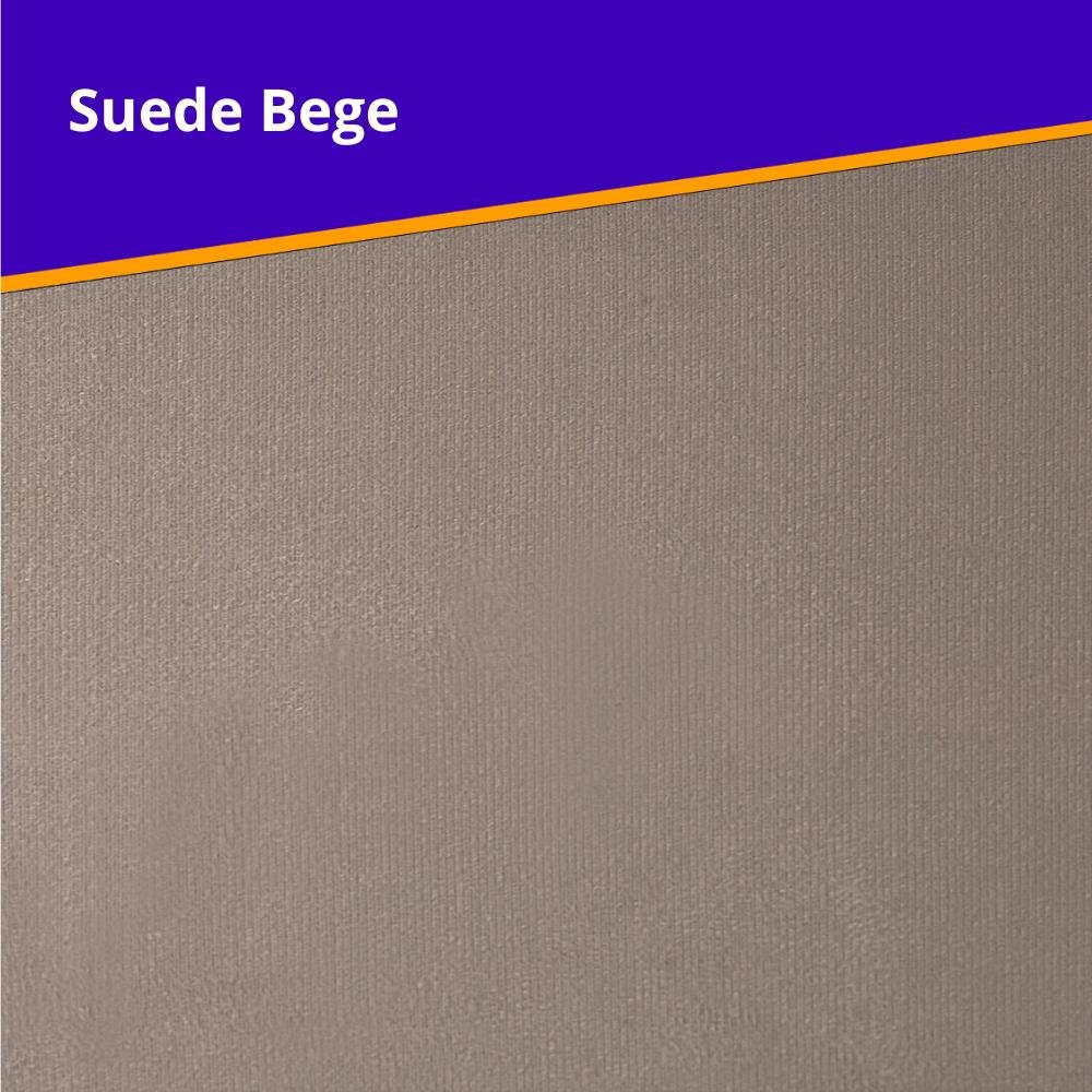 Bicama Box Baú Solteiro Suede Bege 88x188 com Colchão Pantanal Espuma D28 Anjos - 2