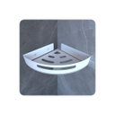 Ver imagem 2 de Suporte Porta Shampoo de Banheiro de Canto Inox Branco