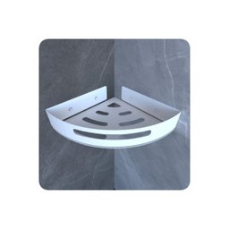 Suporte Porta Shampoo de Banheiro de Canto Inox Branco - 2