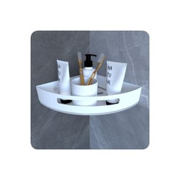 Suporte Porta Shampoo de Banheiro de Canto Inox Branco - 8