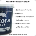 Ver imagem 3 de Cimento Queimado com Efeito Perolizado Decora Fácil 1kg - Oceano Profundo