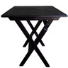 Mesa Dobrável 60x60 Cm em Madeira Maciça - Preta - 3