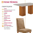 Ver imagem 7 de Mesa de Jantar Eloise 180cm Tampo MDF Vidro Canto Copo com 6 Cadeiras Carolina
