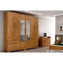 Ver imagem 1 de Guarda Roupa 6 Portas e 6 Gavetas C/espelho e Pés Encant/berlim Cumaru - Novo Horizonte