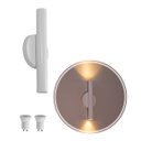 Ver imagem 1 de Arandela Tubo Branca 30cm 2 Fachos + 2 Led Mr11 Br. Quente St2773