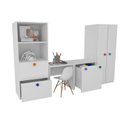 Ver imagem 1 de Kit Armário Montessoriano Rubi 100% Mdf + Eiffel Branca