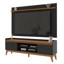 Ver imagem 2 de Rack com Painel para Tv até 70 Polegadas 180 Cm Astúrias - Preto e Cedro