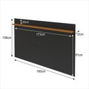 Ver imagem 3 de Rack com Painel para Tv até 70 Polegadas 180 Cm Astúrias - Preto e Cedro