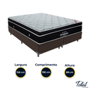 Ver imagem 3 de Cama Box Bipartido Queen Marrom e Colchão Elegant Superpocket Molas Ensacadas Ortobom