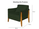Ver imagem 3 de Kit 2 Poltronas Decorativa Sophia Suede Verde Pés Madeira Ms Decor