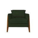 Ver imagem 2 de Kit 2 Poltronas Decorativa Sophia Suede Verde Pés Madeira Ms Decor