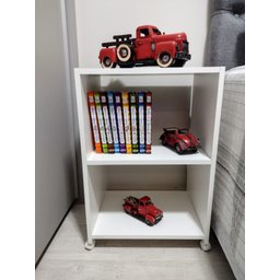 Mesa de Cabeceira com Rodinhas e Prateleira - Compmovel - 3