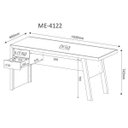 Ver imagem 5 de Escrivaninha Mesa Escritório ME4122 2 Gavetas 163cm Rustico Marrom