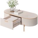 Ver mais imagens de Mesa de Centro Decorativa Sala de Estar Orgânico Giverny D05 Off White - Lyam Decor