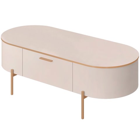 Mesa de Centro Decorativa Sala de Estar Orgânico Giverny D05 Off White - Lyam Decor
