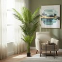 Ver imagem 1 de Palmeira Artificial Planta Grande Folhagem Realista 1.80m Verde