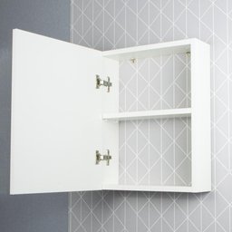 Armário para Banheiro com Espelho Luxor Branco 34cm - 3