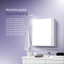 Ver imagem 4 de Armário para Banheiro com Espelho Luxor Branco 34cm