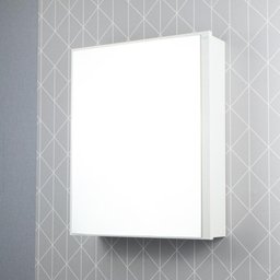Armário para Banheiro com Espelho Luxor Branco 34cm - 1