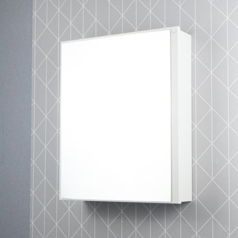 Armário para Banheiro com Espelho Luxor Branco 34cm