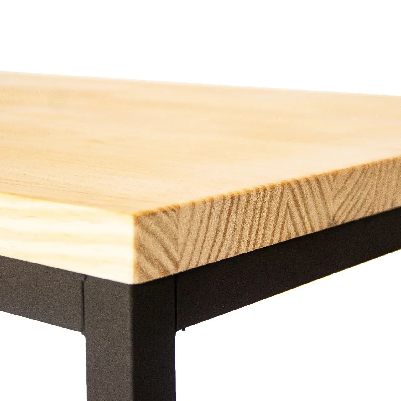 Mesa de Escritório Industrial 120x50 Pé de ferro Pinus 18mm - 12