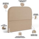 Ver imagem 6 de Cabeceira Cama Box Queen 160cm Orgânica Lanna W01 Linho Bege Escuro - Lyam Decor