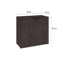 Ver imagem 6 de Armário Baixo com 02 Portas 75x80x42cm Wlab80 Terracota Preto