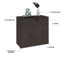 Ver imagem 2 de Armário Baixo com 02 Portas 75x80x42cm Wlab80 Terracota Preto