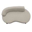 Ver imagem 5 de Sofá Curvo Pé de Madeira 2 Lugares Feijão Forma Orgânica Linho