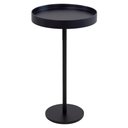 Ver imagem 1 de Mesa de Apoio Tokyo Baixa Tampo Laca Preta Base Preta 50cm - 67767
