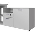 Ver imagem 6 de Mesa L Escritório 150cm com Armário Lateral Pé Metal F5 Cor:cinza