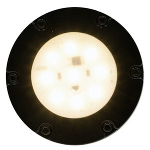 Mini Refletor LED Decorativo Econômico - Base Preta 4000K - Transparente - 110V