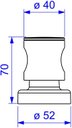Ver imagem 2 de Acabamento para registro de gaveta até 1' e pressão 1/2' e 3/4' Aspen, Deca, Cromado, 4900.C35.PQ - 