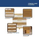 Ver imagem 3 de Cômoda Sabiá 5 Gavetas MDF-MDP Puxador em MDF Off White Valdemóveis