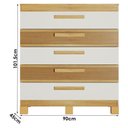Ver imagem 2 de Cômoda Sabiá 5 Gavetas MDF-MDP Puxador em MDF Off White Valdemóveis