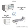Berço Americano Multifuncional 4 em 1 Prince Branco Vira Mini Cama com Colchão e Mesa de Cabeceira - 3