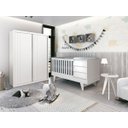 Ver imagem 6 de Berço Americano Multifuncional 4 em 1 Prince Branco Vira Mini Cama com Colchão e Mesa de Cabeceira