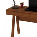 Ver imagem 6 de Escrivaninha Mesa Escritório Me 4128 2 Gavetas 120cm Amendoa Marrom