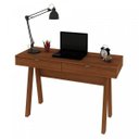Ver imagem 3 de Escrivaninha Mesa Escritório Me 4128 2 Gavetas 120cm Amendoa