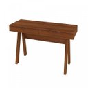 Ver imagem 4 de Escrivaninha Mesa Escritório Me 4128 2 Gavetas 120cm Amendoa