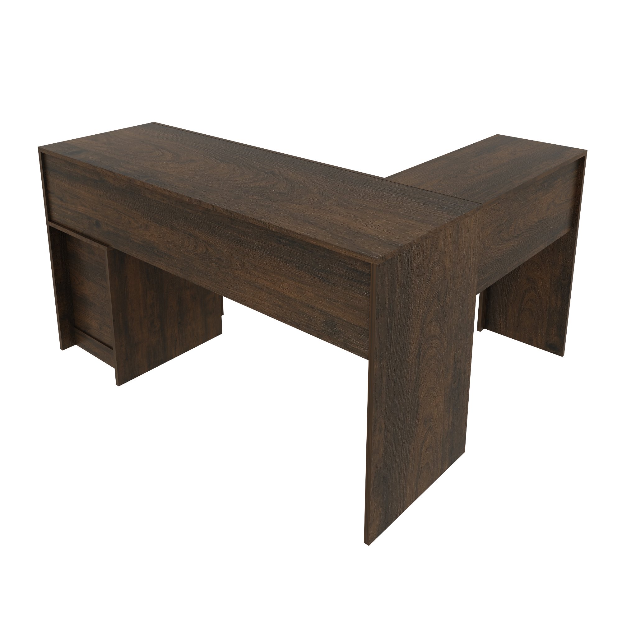 Mesa para Escritório 113x138,5cm em L com 2 Gavetas ME4129 - 3