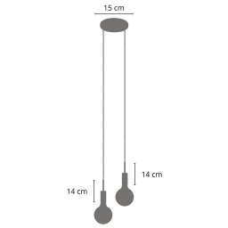 Luminária Pendente Duplo Ilha Cozinha Sala Quarto Dourado - 5